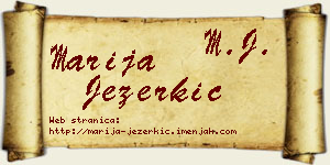 Marija Jezerkić vizit kartica